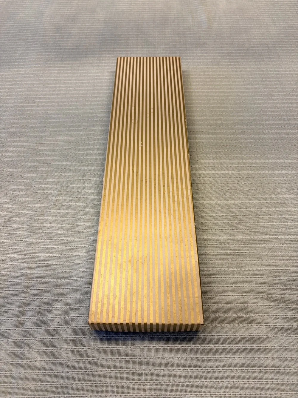 Vintage Dansk White Taper Candles with Black Beaded Metal Holder